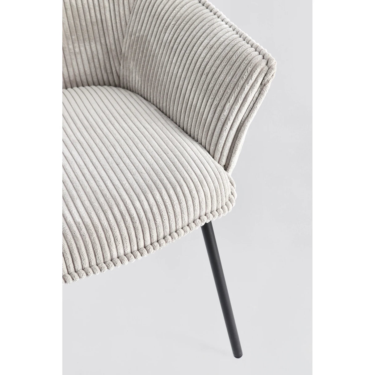 Essstuhl mit Armlehne Cassidy Schwarz/Hellgrau - ZEN ZONE Furniture