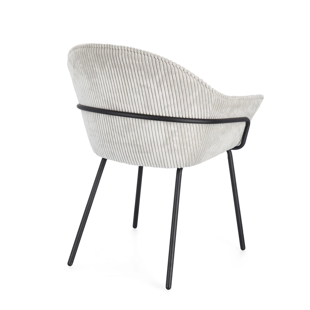 Essstuhl mit Armlehne Cassidy Schwarz/Hellgrau - ZEN ZONE Furniture