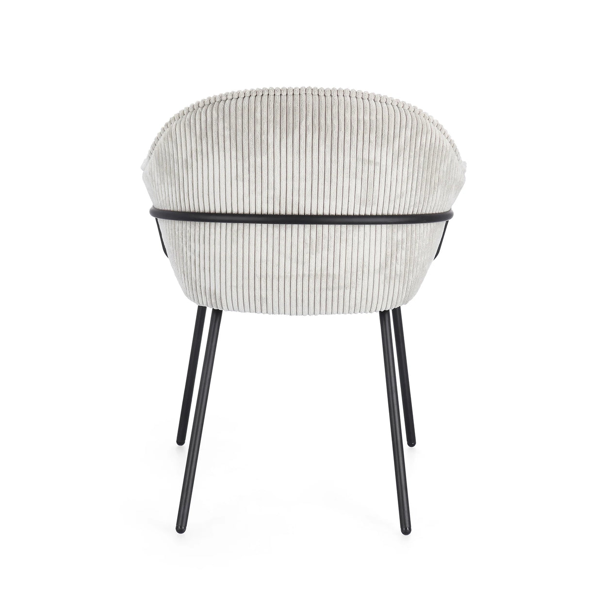 Essstuhl mit Armlehne Cassidy Schwarz/Hellgrau - ZEN ZONE Furniture