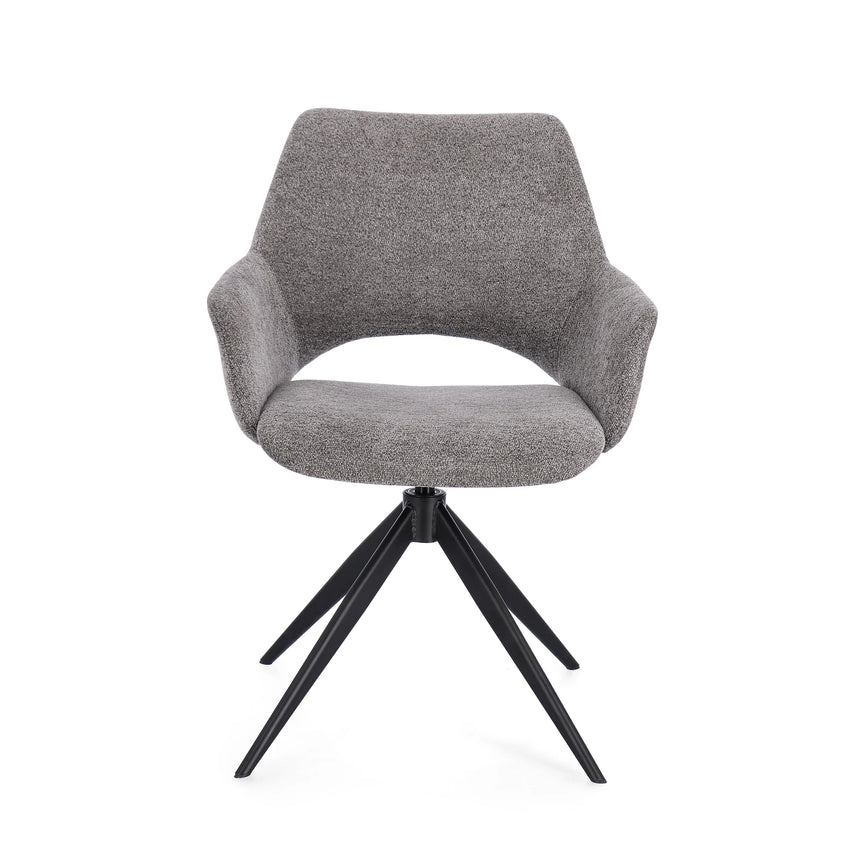 Essstuhl mit Armlehne Vivian Grau - ZEN ZONE Furniture