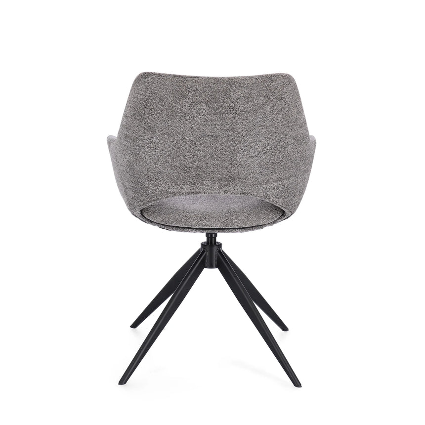 Essstuhl mit Armlehne Vivian Grau - ZEN ZONE Furniture