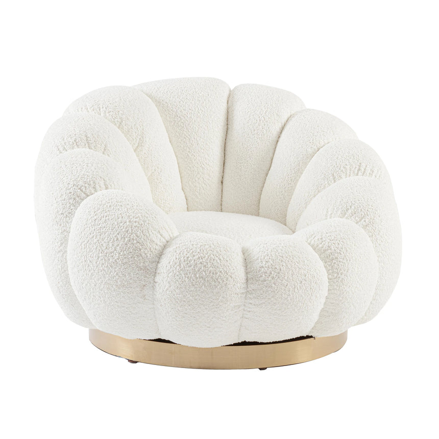 Drehsessel Florel Weiß - ZEN ZONE Furniture