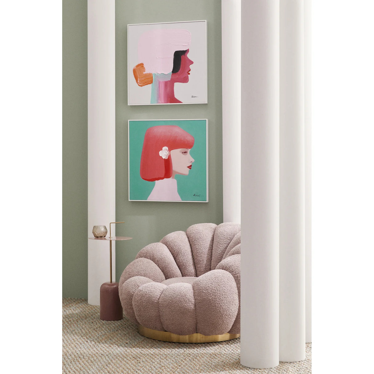 Drehsessel Florel Altrosa - ZEN ZONE Furniture