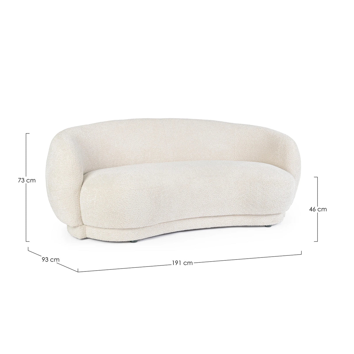 Sofa 2-Sitzer Tecla Natur - ZEN ZONE Furniture