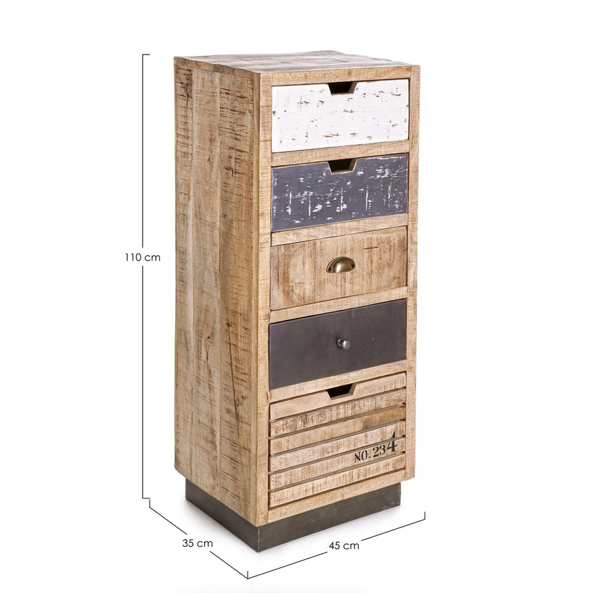 Kommode mit 5 Schubladen Tudor - ZEN ZONE Furniture