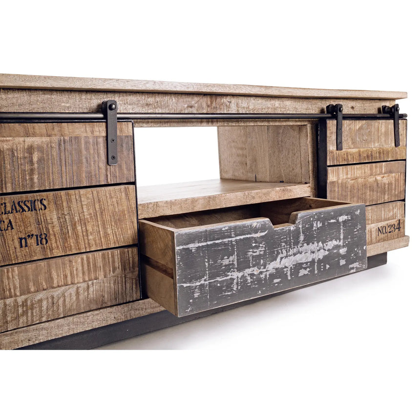 TV Sideboard Tudor mit 2 Türen und 1 Schublade - ZEN ZONE Furniture