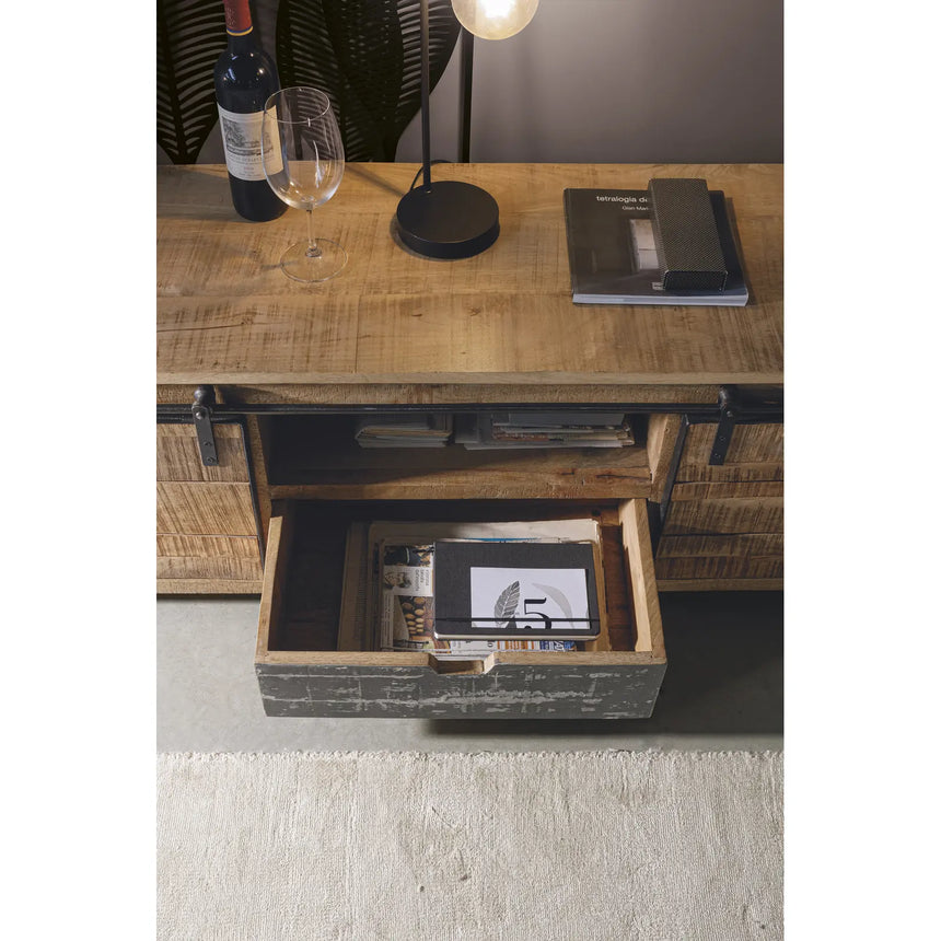 TV Sideboard Tudor mit 2 Türen und 1 Schublade - ZEN ZONE Furniture