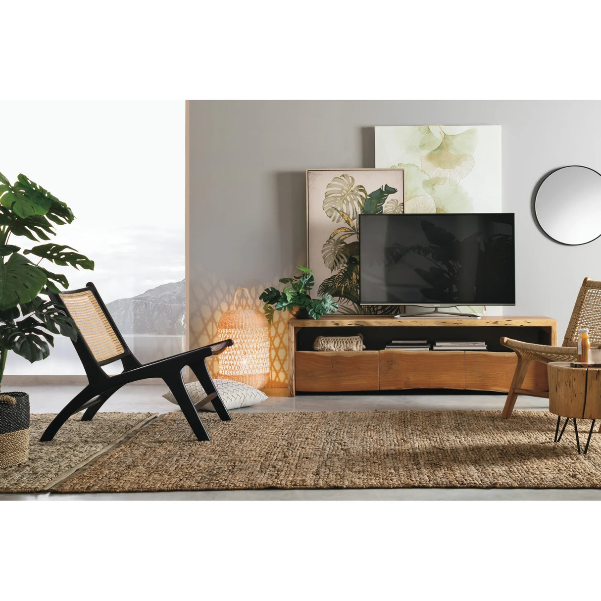 TV Sideboard Eneas mit 3 Schubladen niedrig - ZEN ZONE Furniture