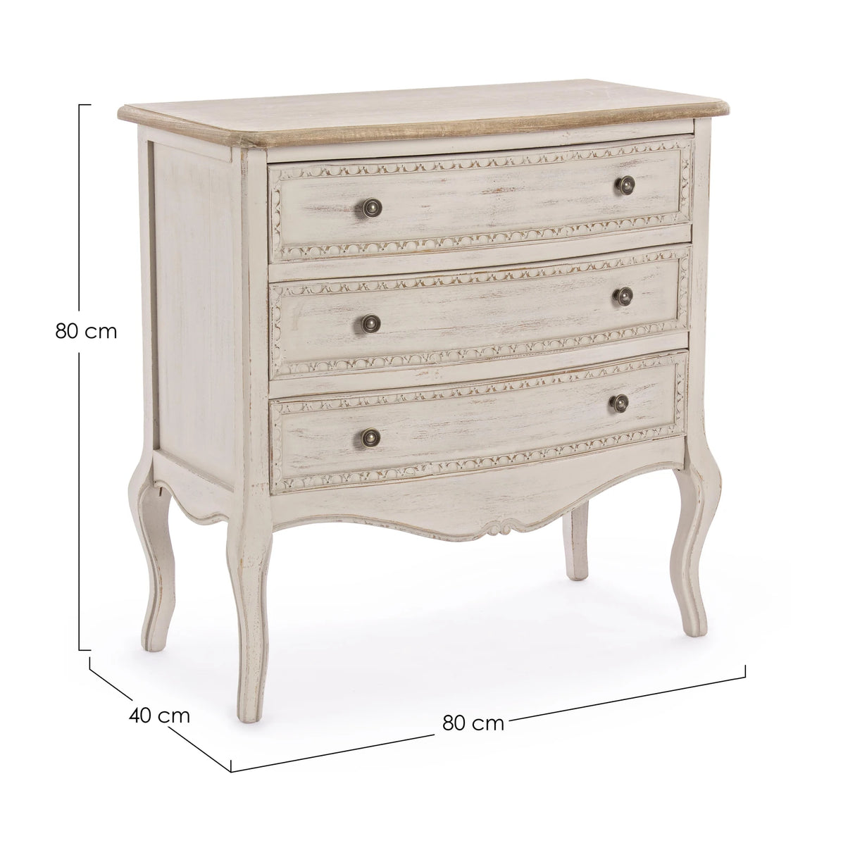 Kommode aus Holz mit 3 Schubladen Clarisse - ZEN ZONE Furniture