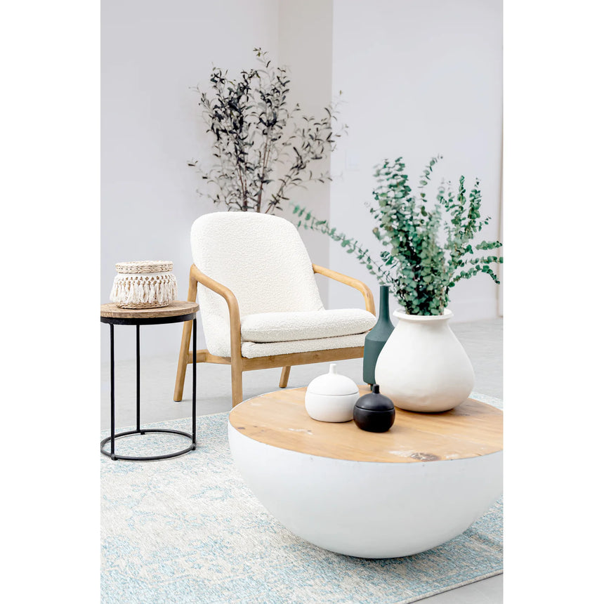 Couchtisch rund 70x70 Weiß Lancaster - ZEN ZONE Furniture