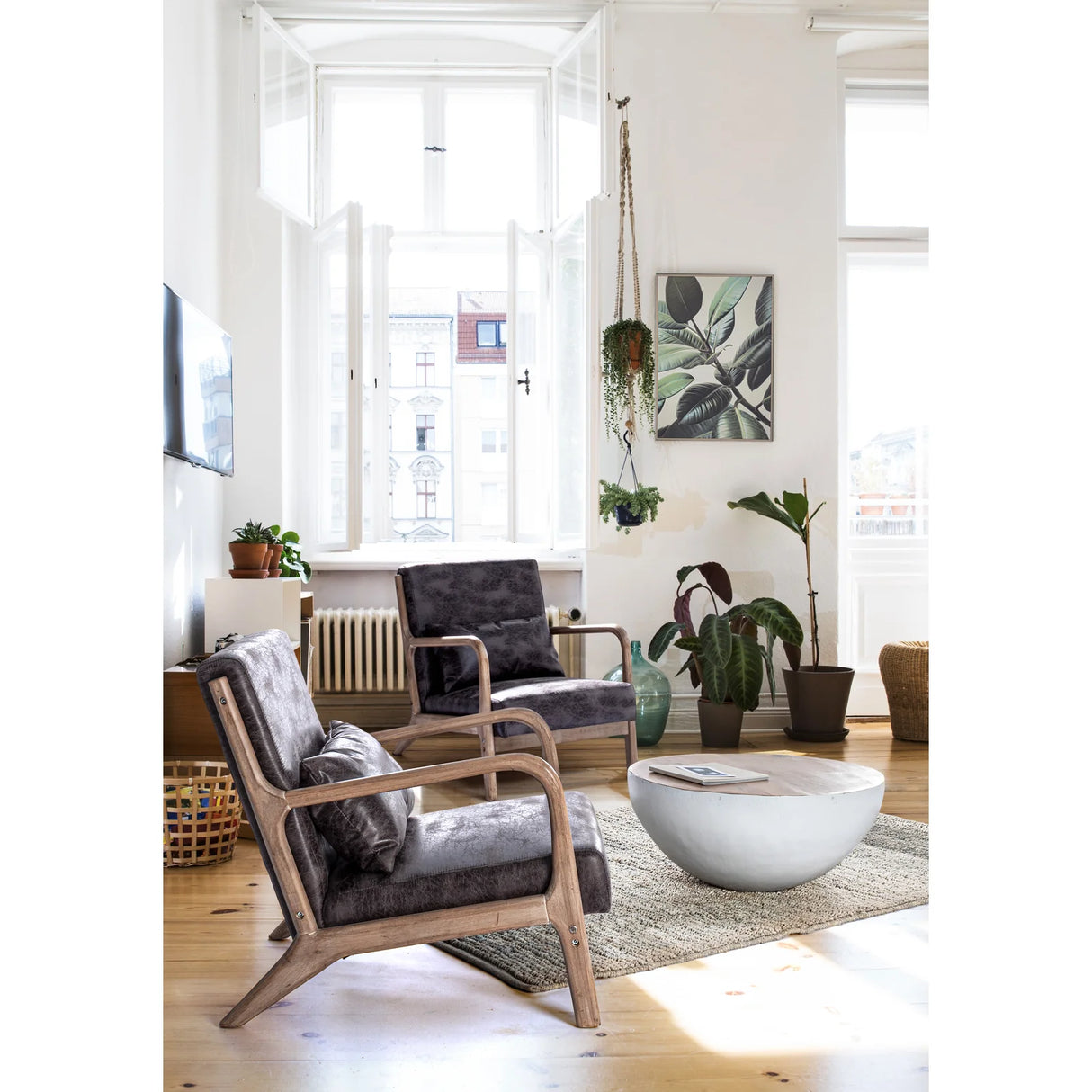 Couchtisch rund 90x90 Weiß Lancaster - ZEN ZONE Furniture