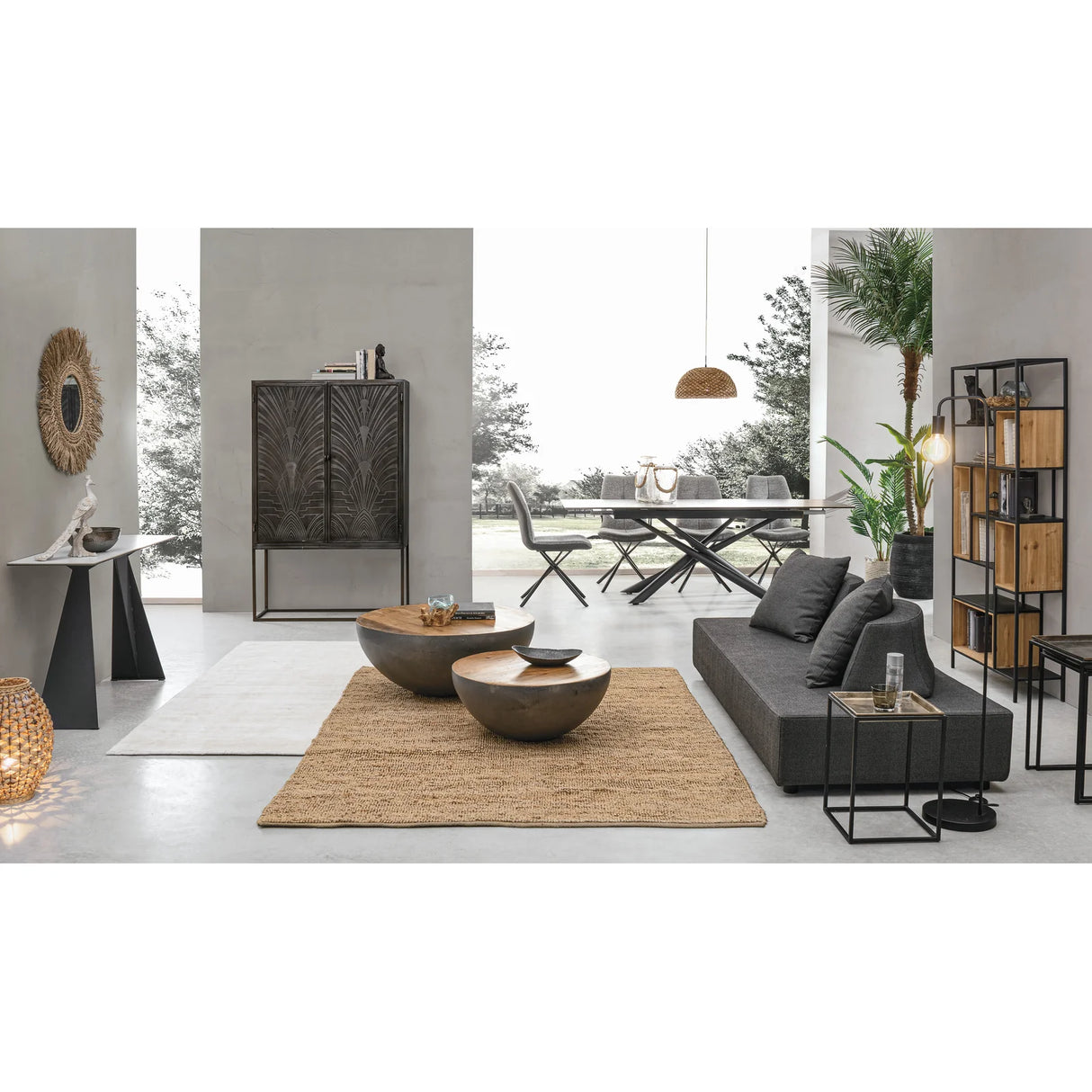 Couchtisch rund 90x90 Grau Lancaster - ZEN ZONE Furniture