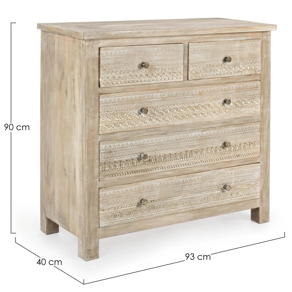 Kommode mit 5 Schubladen Mayra - ZEN ZONE Furniture