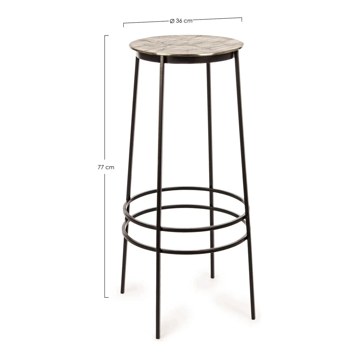 Amira Barhocker Gold Höhe 77 cm - ZEN ZONE Furniture