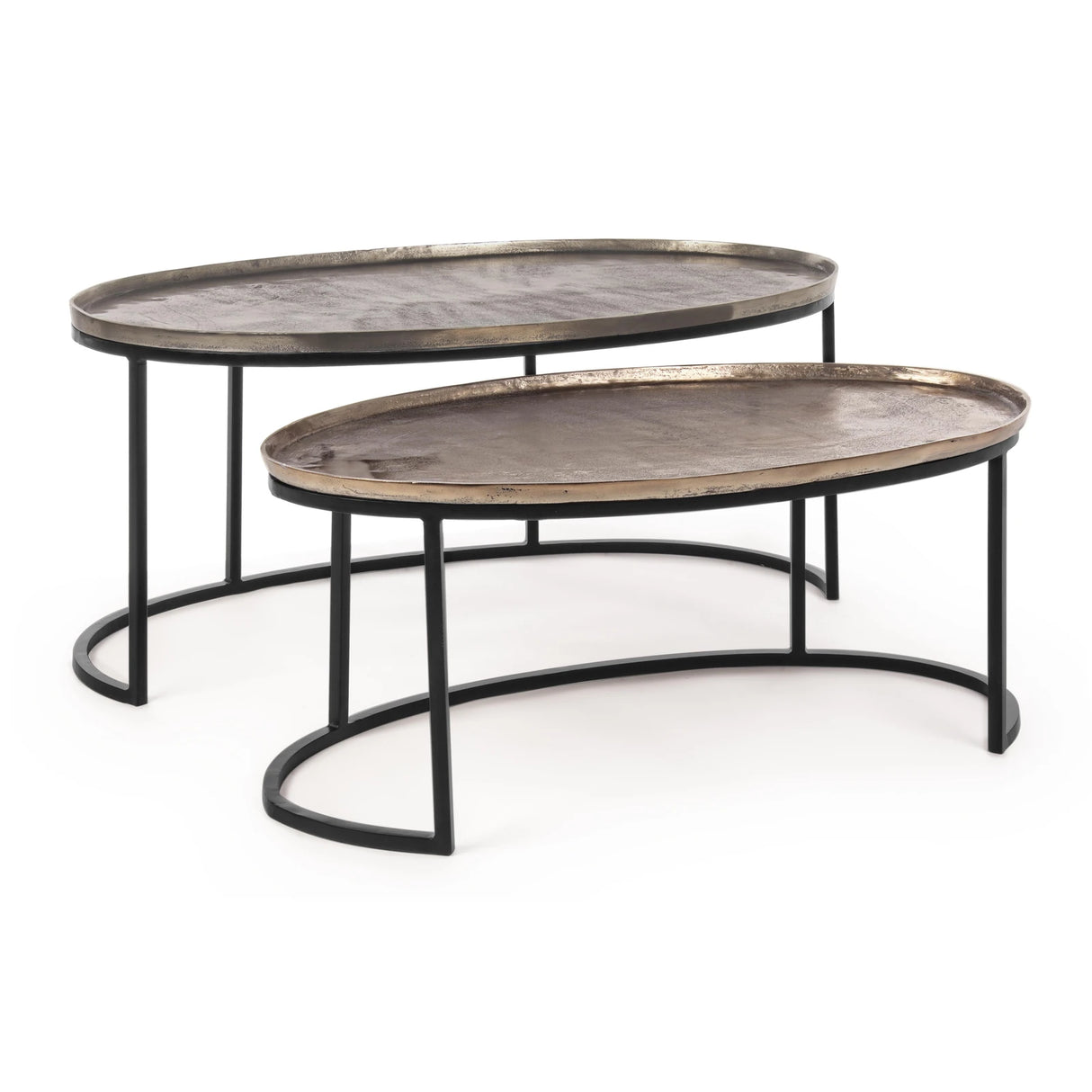 2er Set Couchtisch oval X26 Amira - ZEN ZONE Furniture