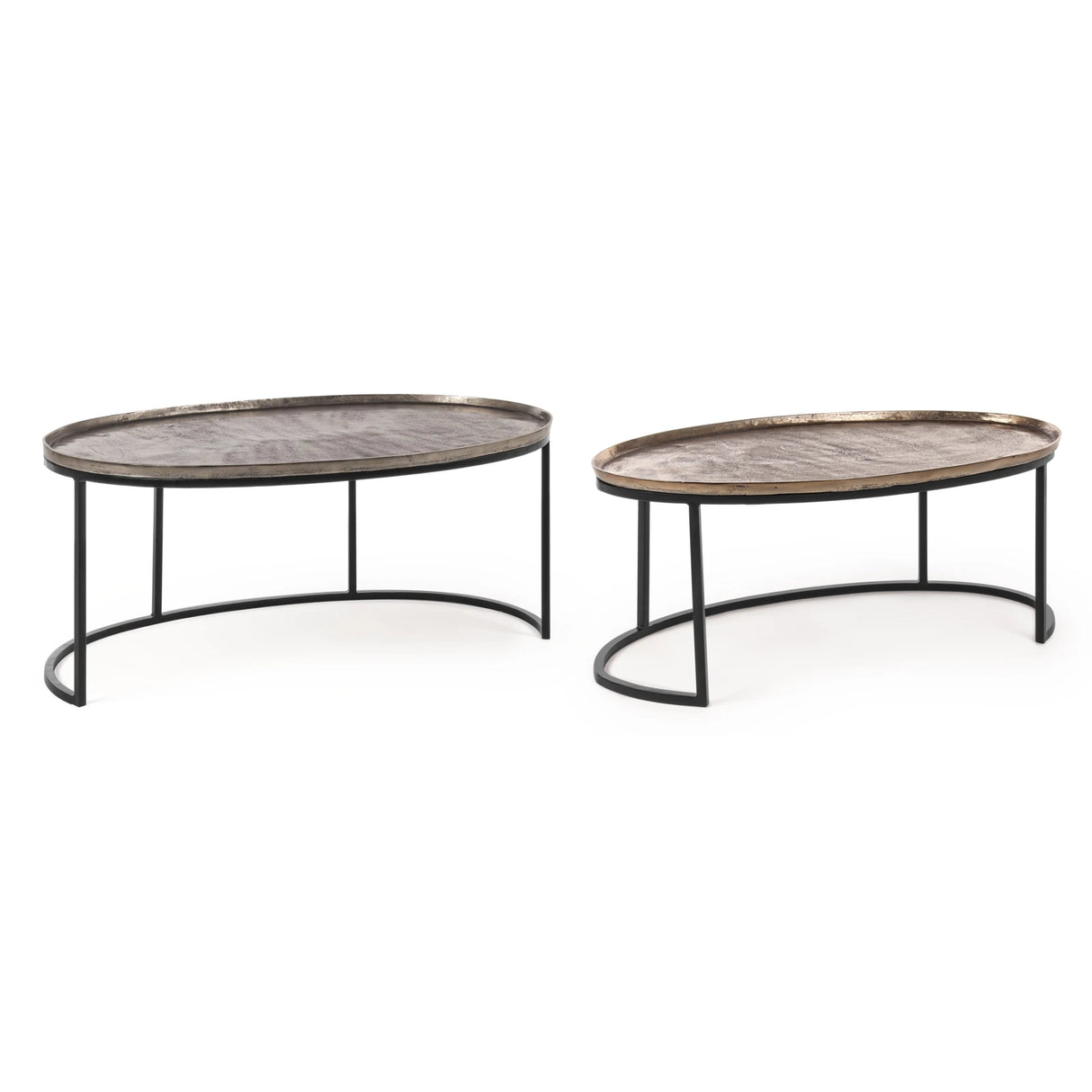 2er Set Couchtisch oval X26 Amira - ZEN ZONE Furniture