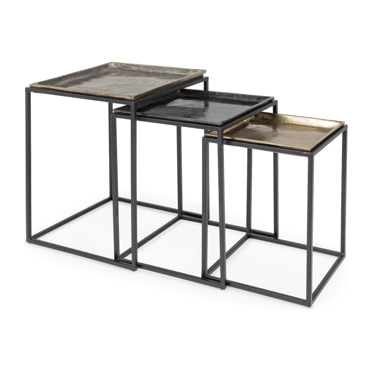 Amira Couchtisch Quadratisch Set 3-teilig - ZEN ZONE Furniture