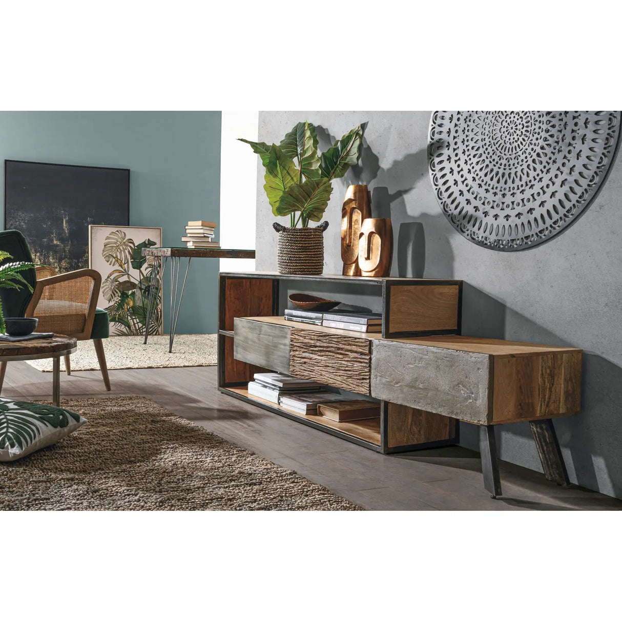 TV Sideboard Manchester mit 3 Schubladen - ZEN ZONE Furniture