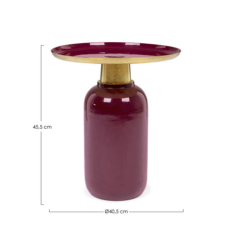 Beistelltisch 40.5x40.5 Nalima Burgundy - ZEN ZONE Furniture
