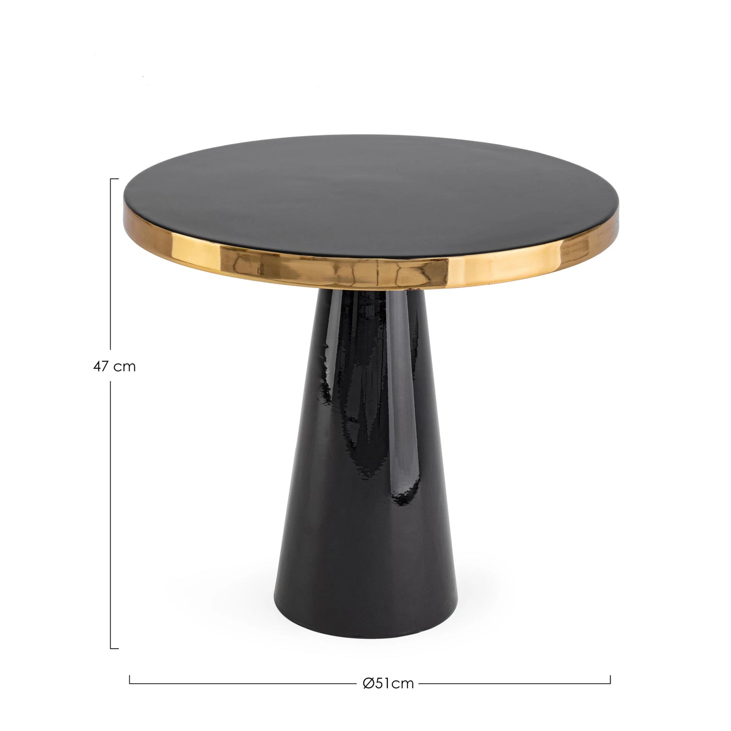 Beistelltisch 51x51 Nandika Schwarz - ZEN ZONE Furniture
