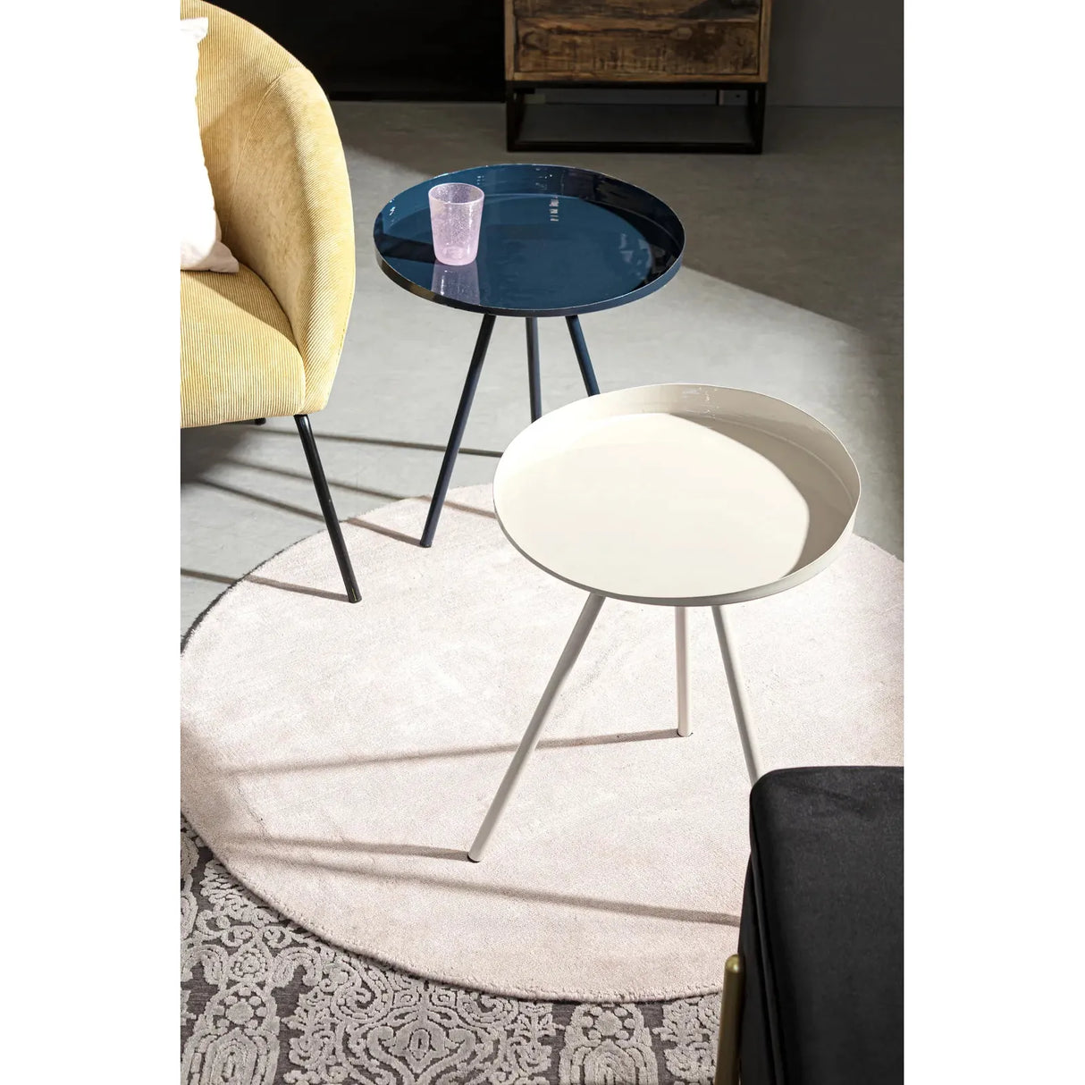 Anchita Couchtisch Creme 41 x 41 cm - ZEN ZONE Furniture