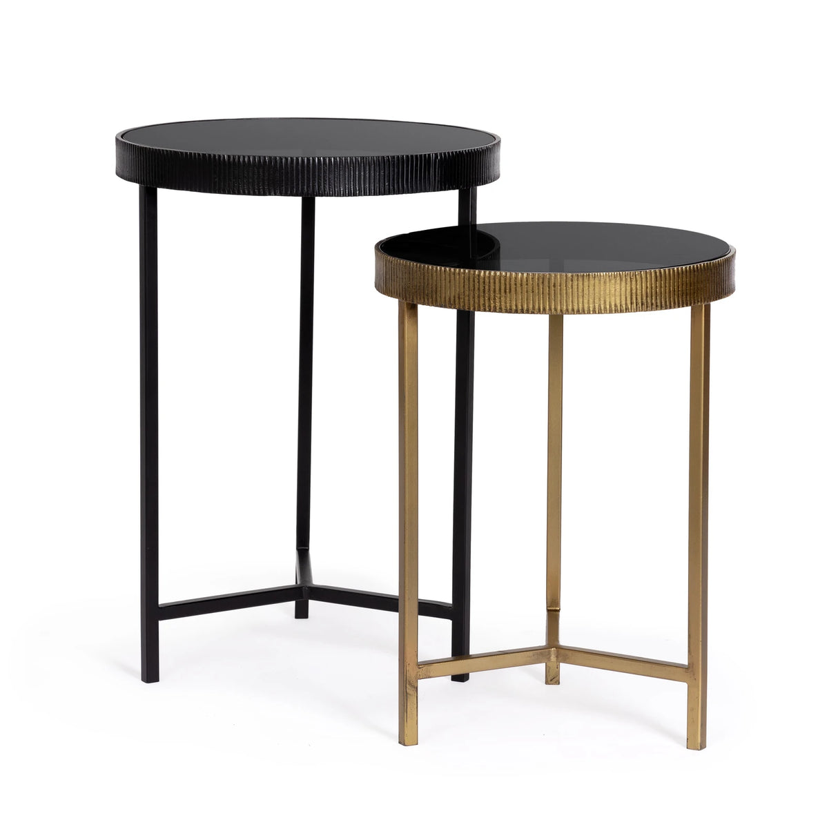2er Set Beistelltisch Rund Hoch Yamir - ZEN ZONE Furniture