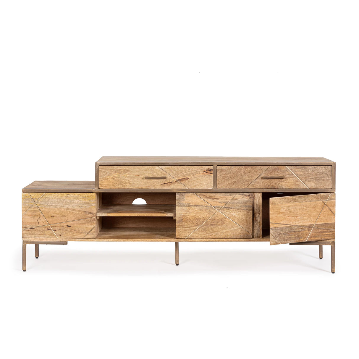 TV Sideboard Jaidev mit 3 Türen und 2 Schubladen - ZEN ZONE Furniture