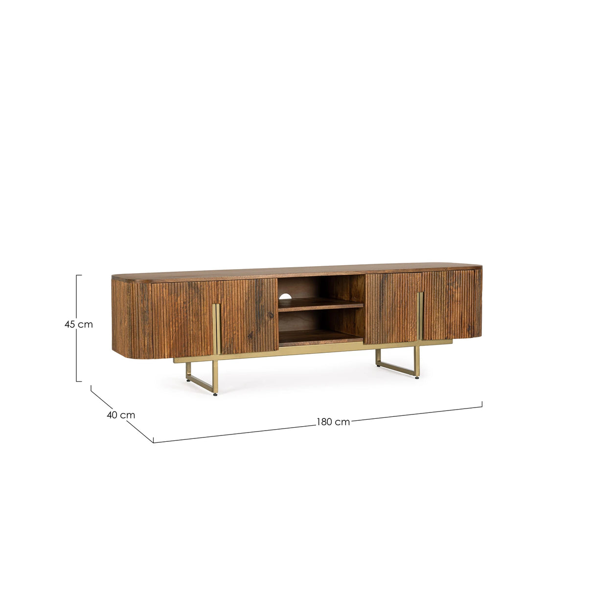 TV Sideboard Vilas mit 4 Türen und 1 Brett - ZEN ZONE Furniture