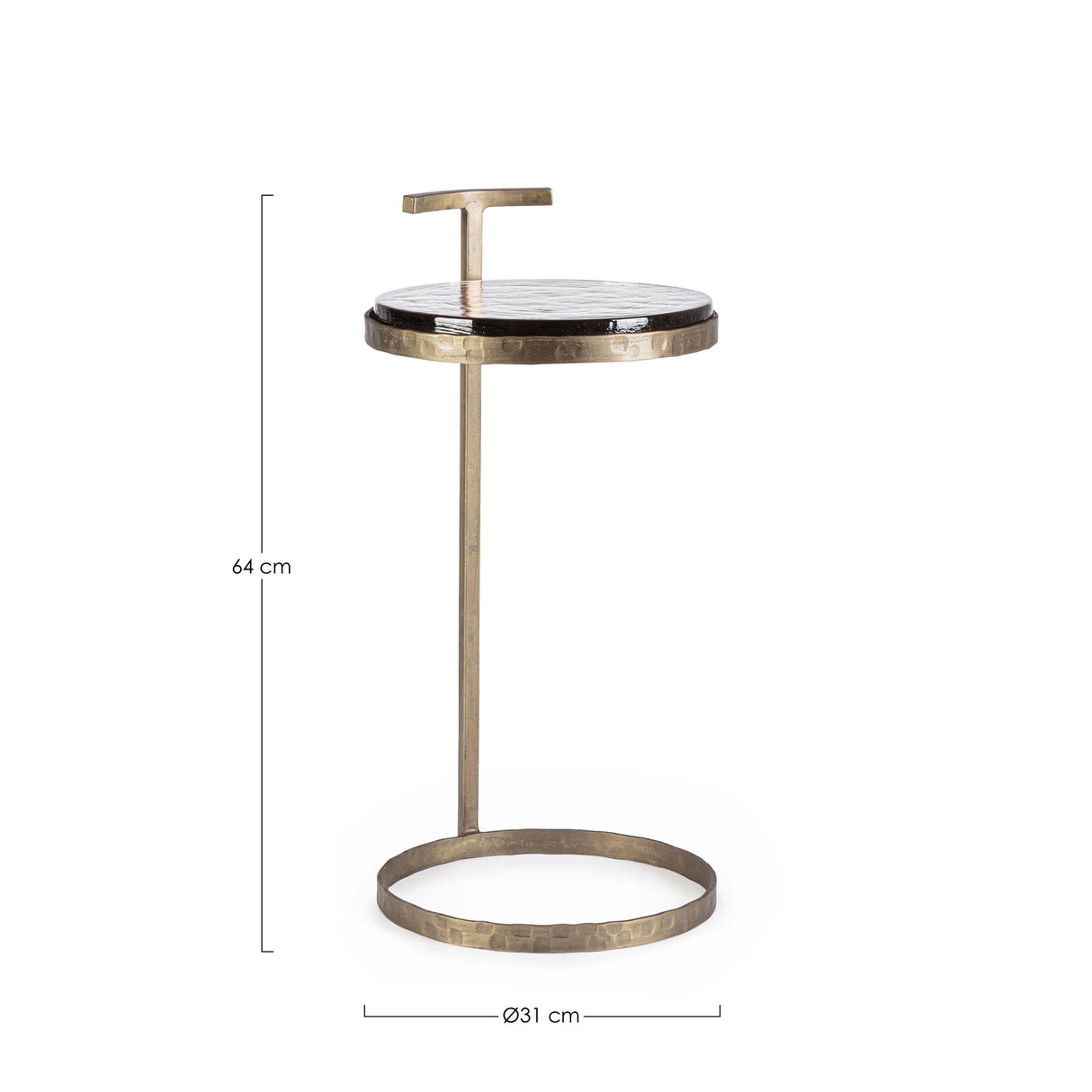 Couchtisch Zayla Rund Messing Höhe 64cm - ZEN ZONE Furniture