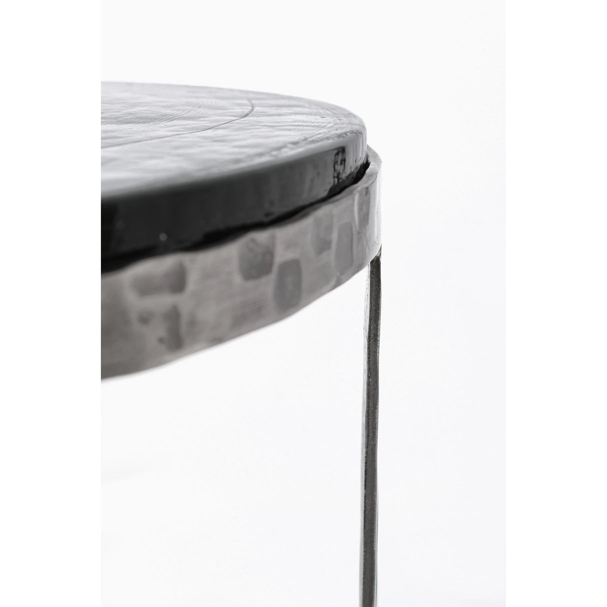 2er Set Couchtisch Nickel rund Zayla - ZEN ZONE Furniture