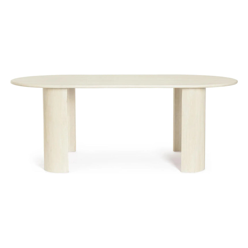 Esstisch Oval Naturfarbe 210x100cm Orlando - ZEN ZONE Furniture