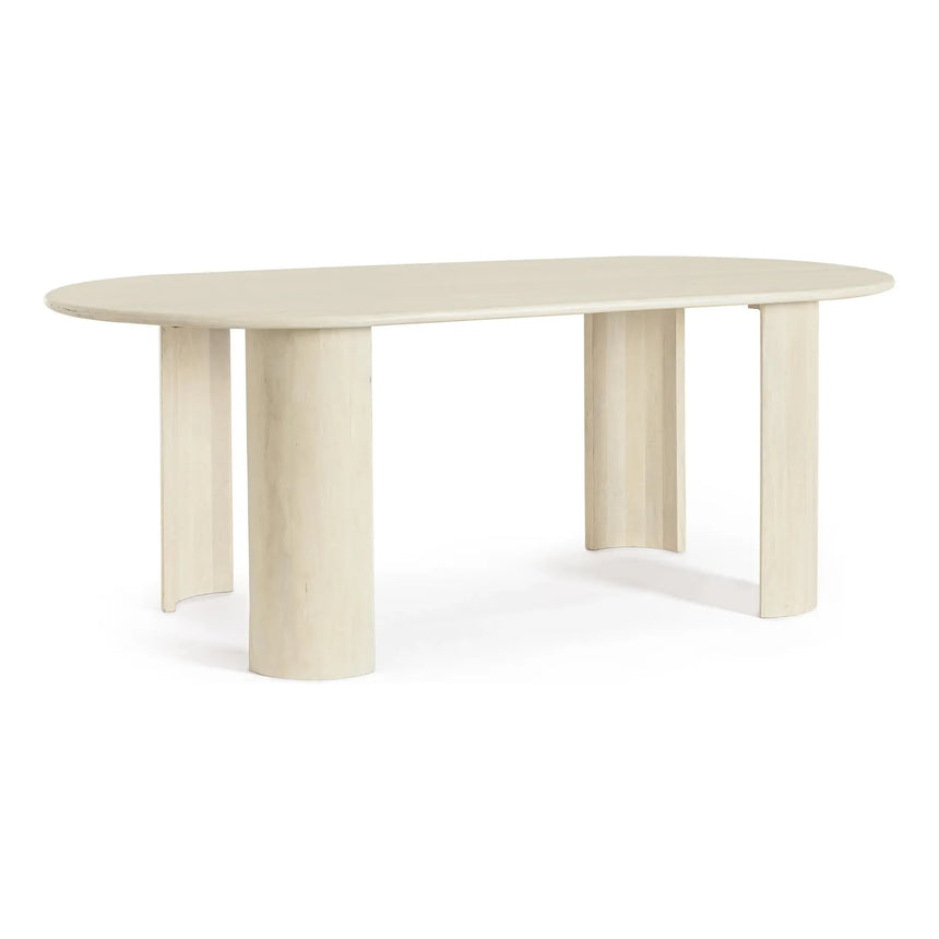 Esstisch Oval Naturfarbe 210x100cm Orlando - ZEN ZONE Furniture