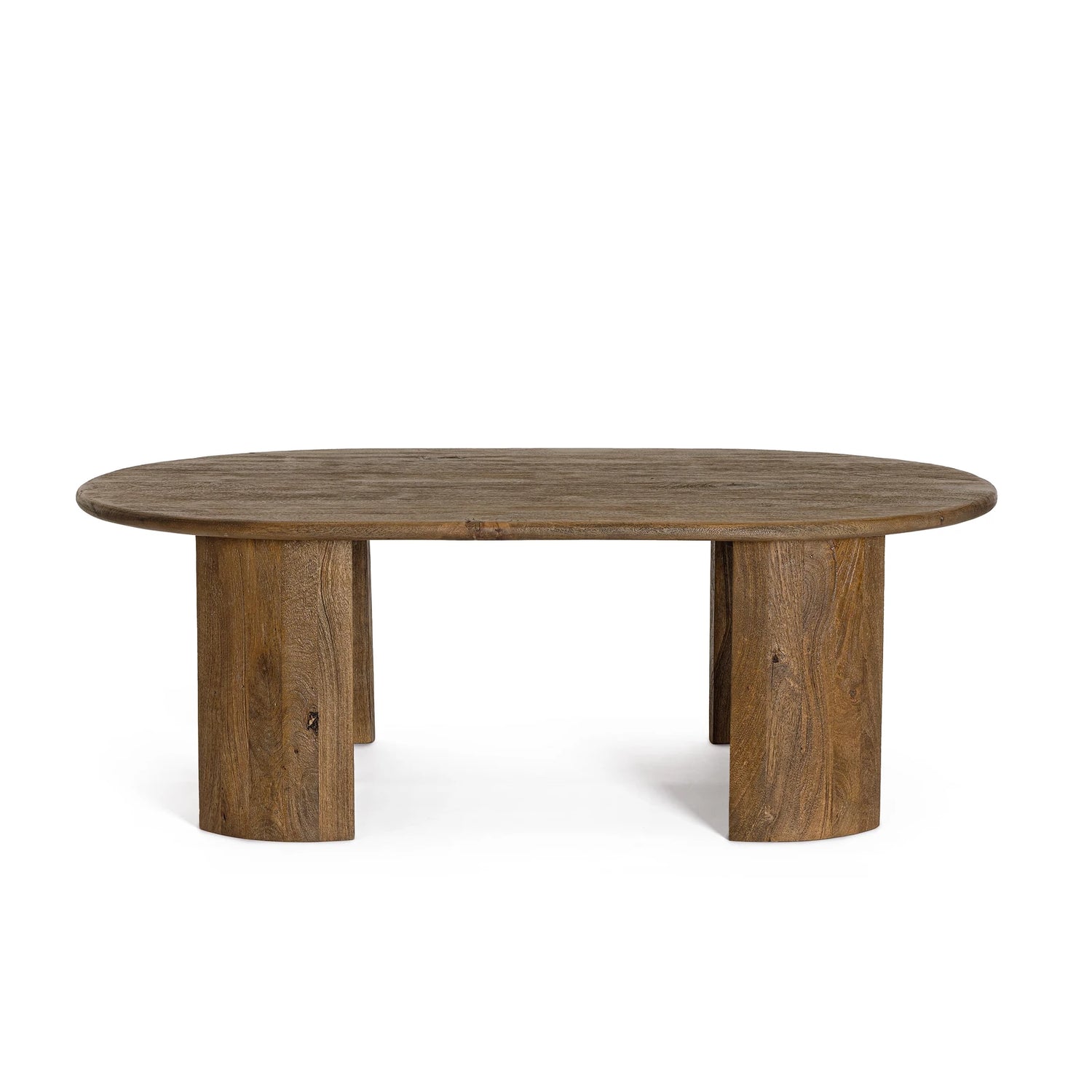 Beistelltisch oval Braun 130x80 Orlando - ZEN ZONE Furniture