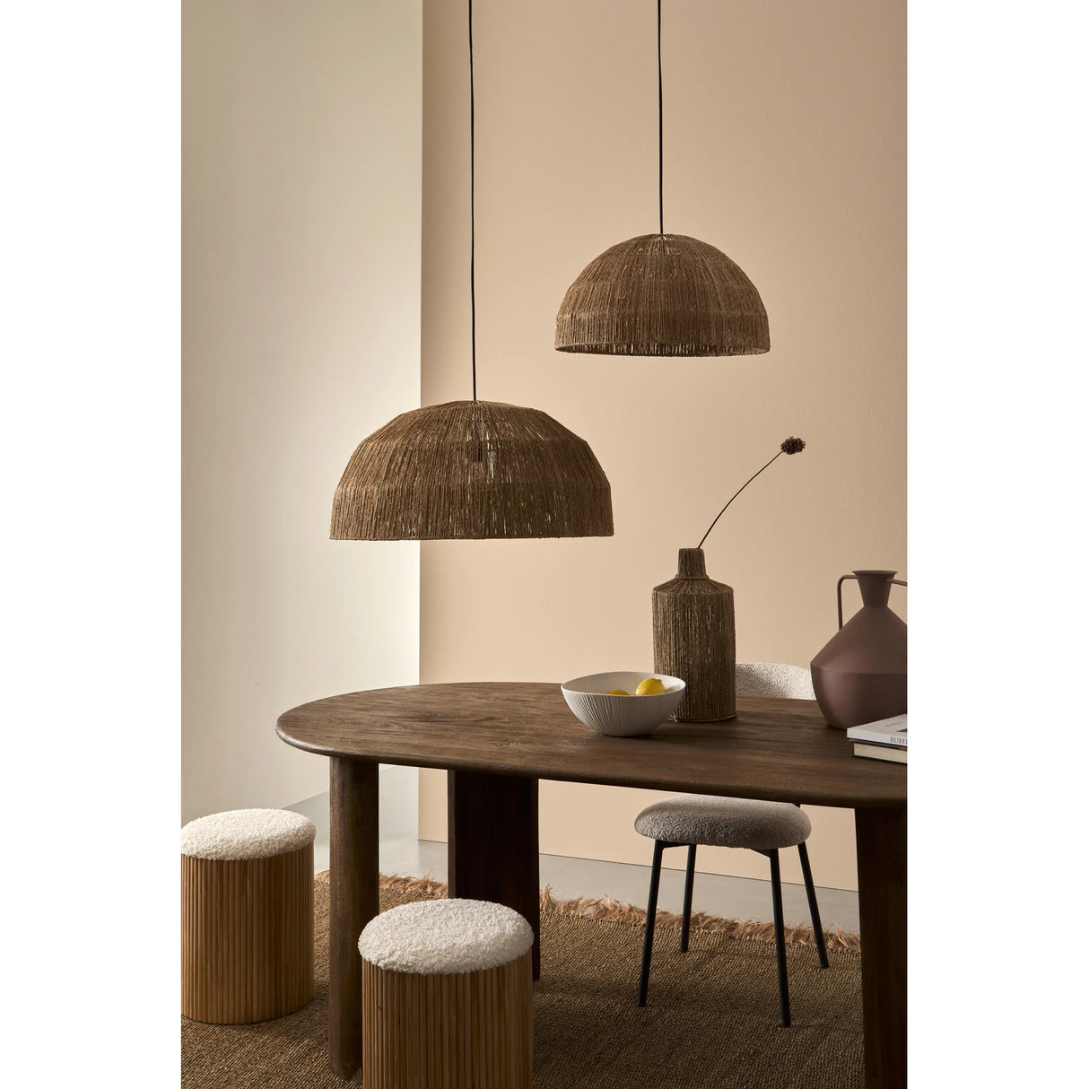 Esstisch Oval Braun 210x100cm Orlando - ZEN ZONE Furniture