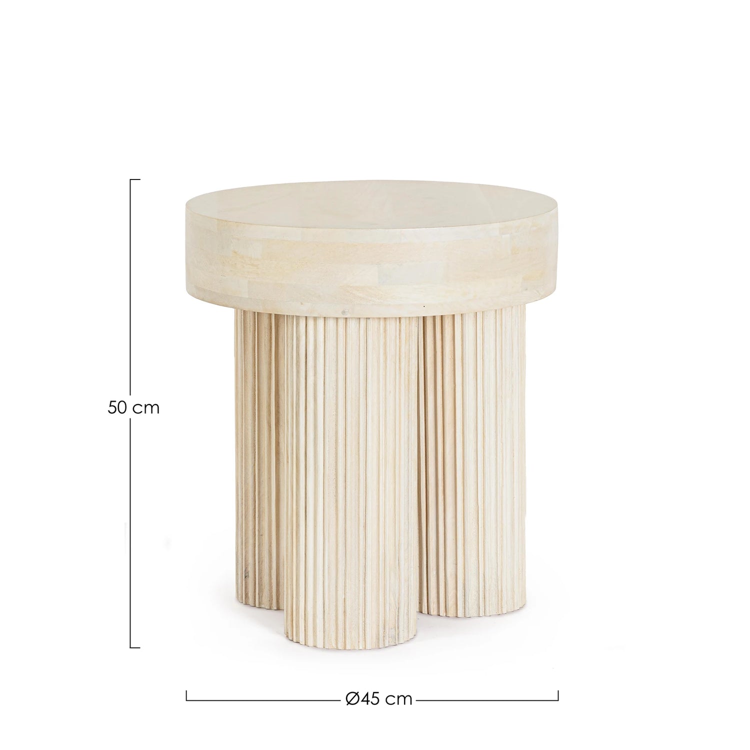 Beistelltisch Dacca Naturfarbe 45x45 - ZEN ZONE Furniture