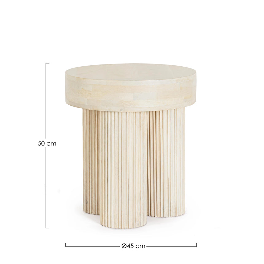 Beistelltisch Dacca Naturfarbe 45x45 - ZEN ZONE Furniture