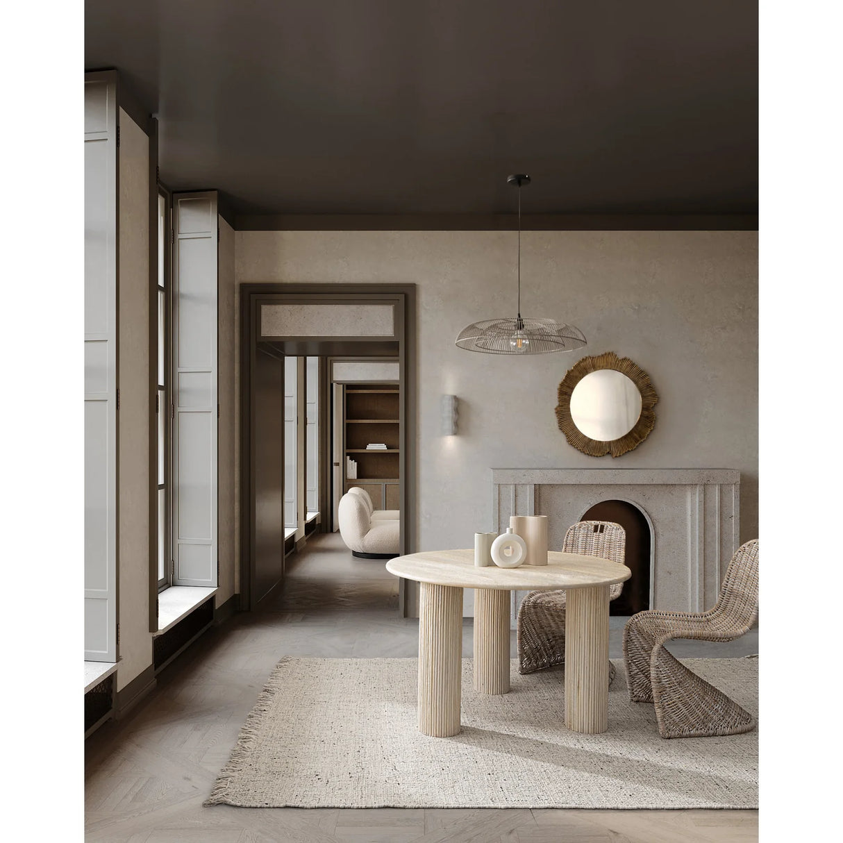 Esstisch Naturfarbe 120cm Dacca - ZEN ZONE Furniture