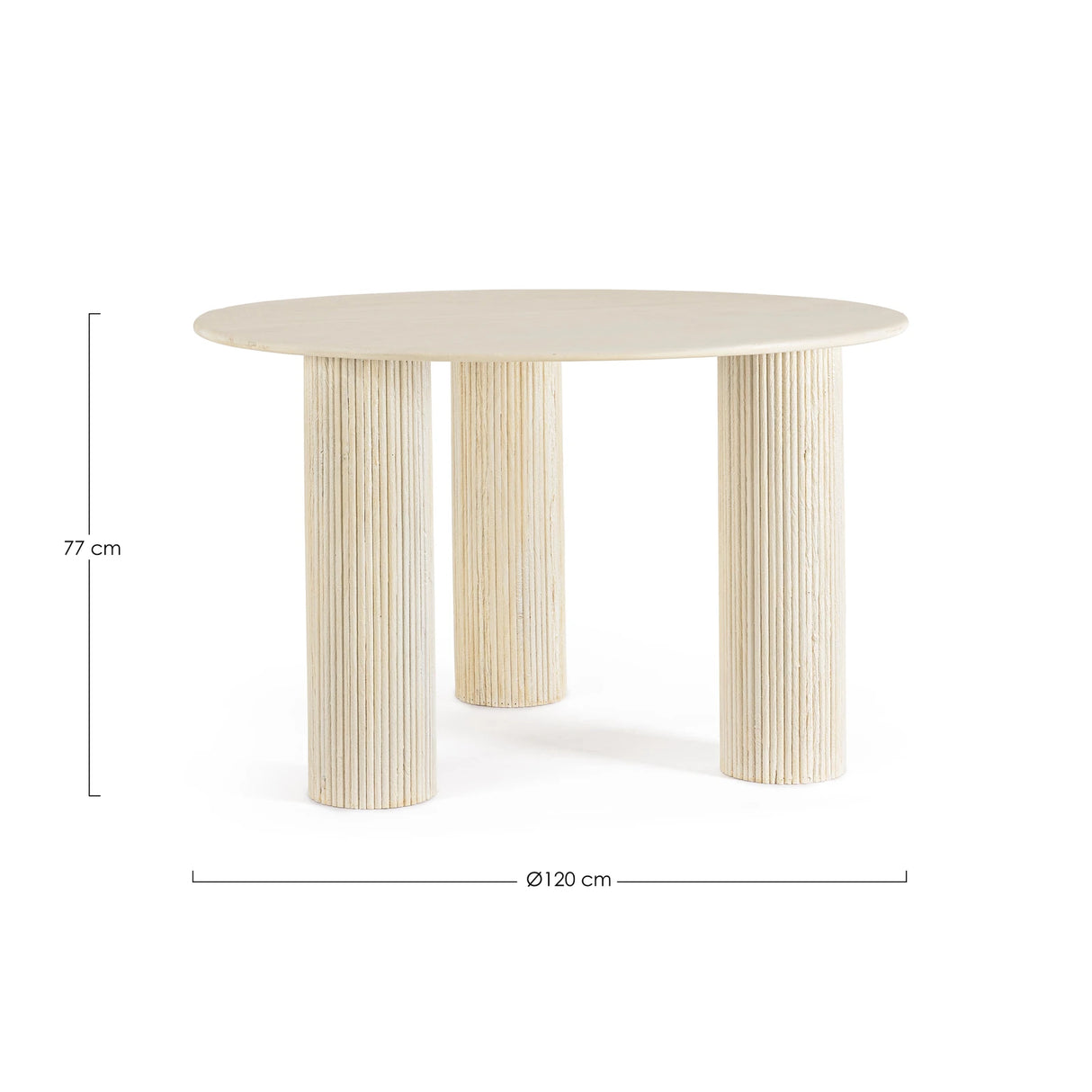 Esstisch Naturfarbe 120cm Dacca - ZEN ZONE Furniture