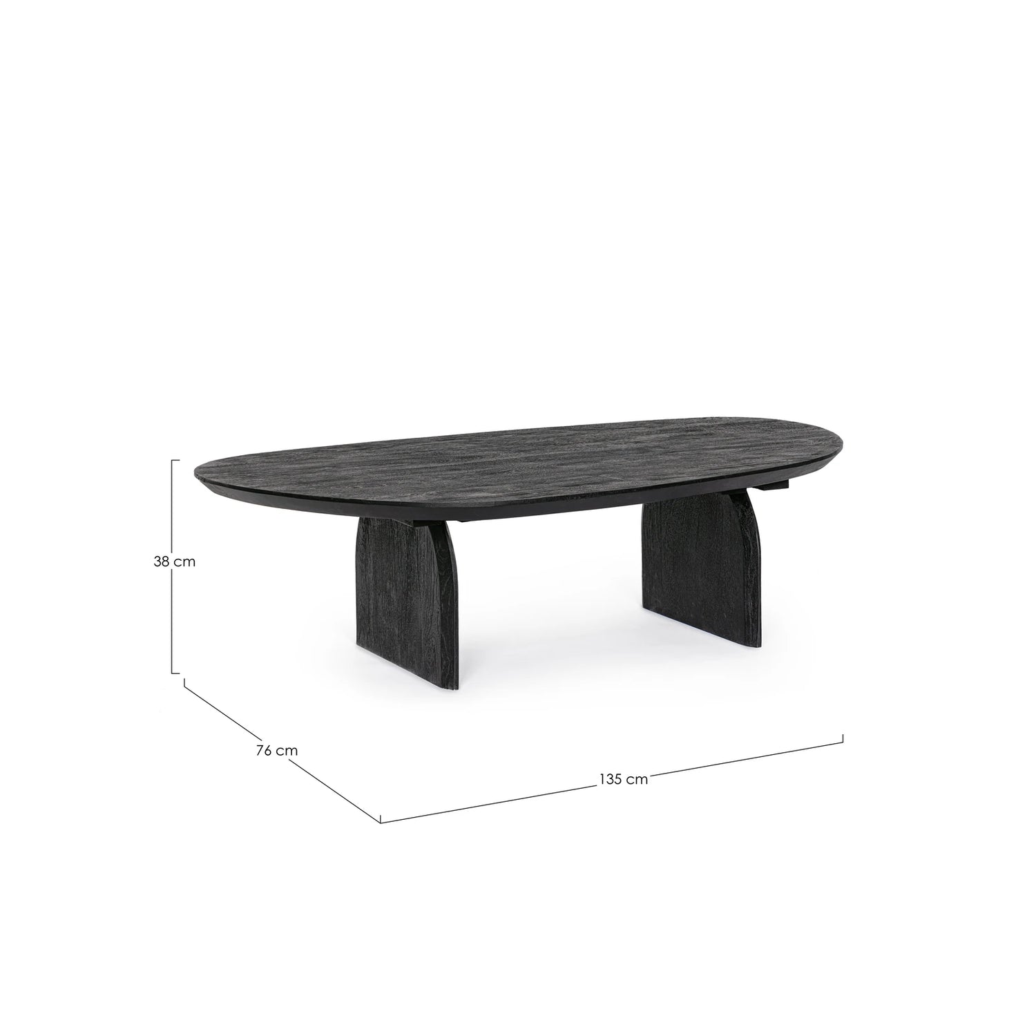 Beistelltisch Schwarz 135x76 Monterrey - ZEN ZONE Furniture