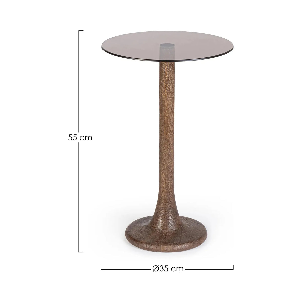 Aberdeen Couchtisch braun 35x35cm - ZEN ZONE Furniture