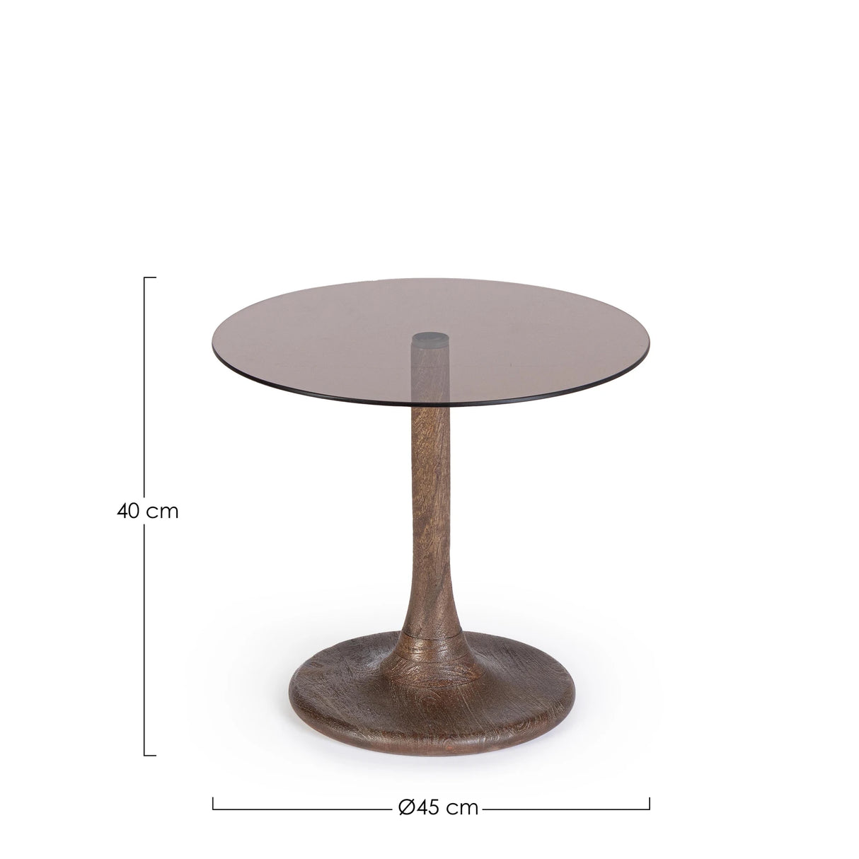 Couchtisch Braun rund 45x45 Aberdeen - ZEN ZONE Furniture