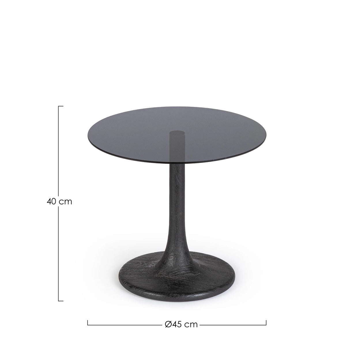 Couchtisch Schwarz rund 45x45 Aberdeen - ZEN ZONE Furniture