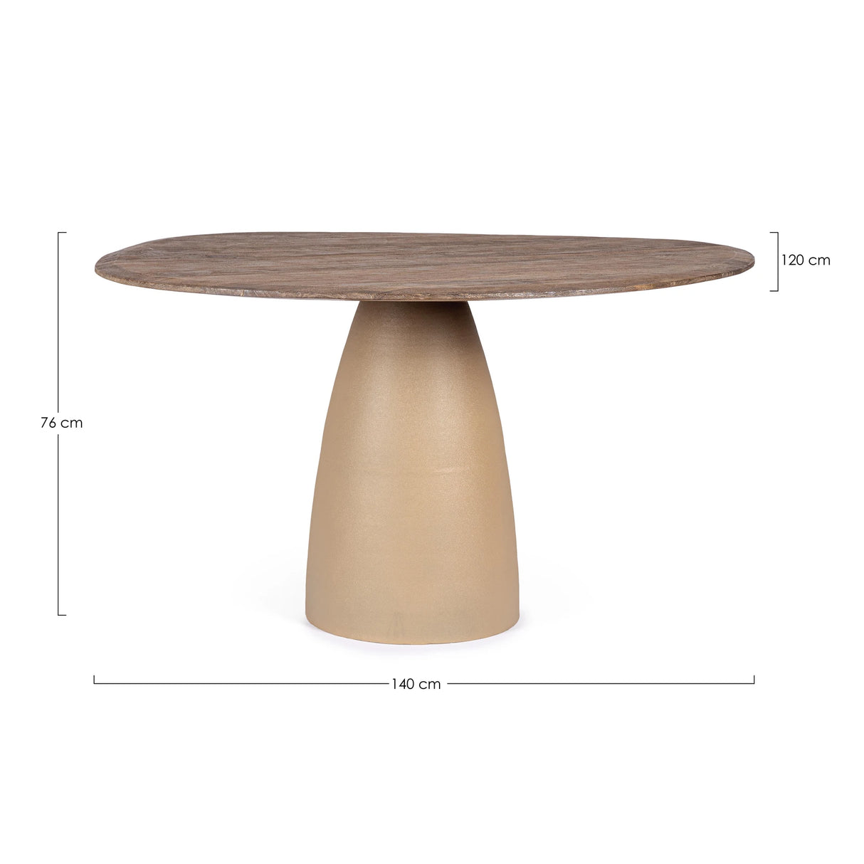 Esstisch Top Rustik Braun 140cm Stanley - ZEN ZONE Furniture