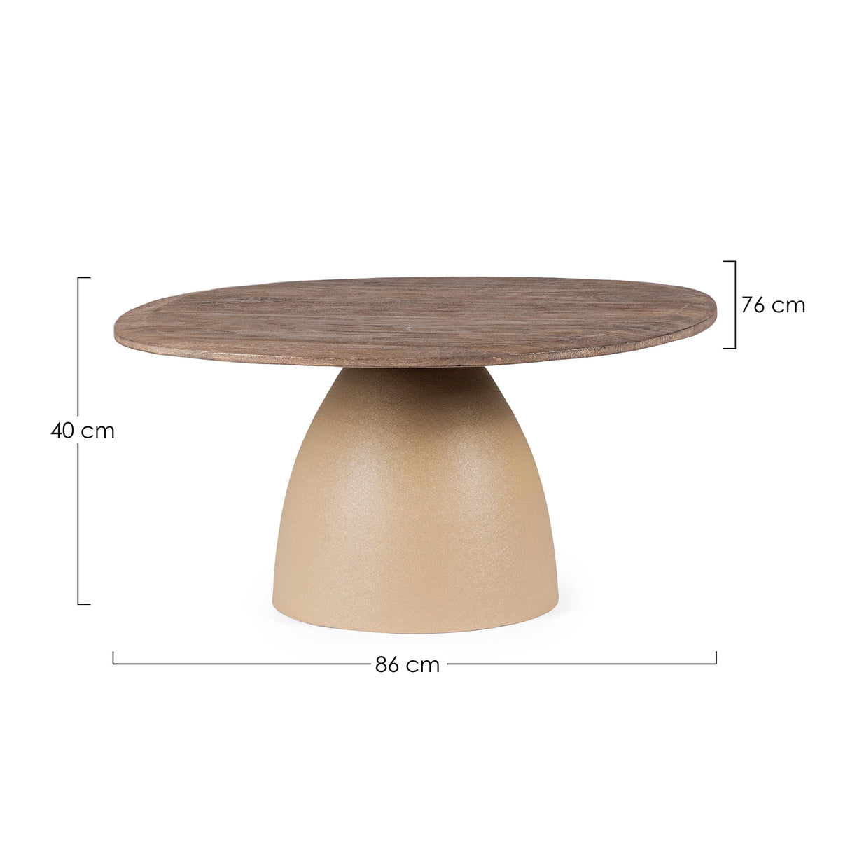 Couchtisch rustik Braun 86x86 Stanley - ZEN ZONE Furniture