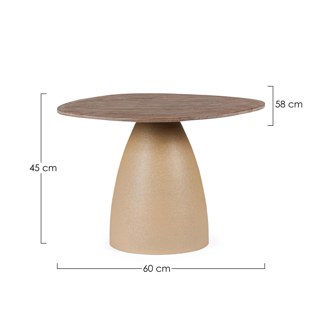 Couchtisch rustik Braun 60x60 Stanley - ZEN ZONE Furniture