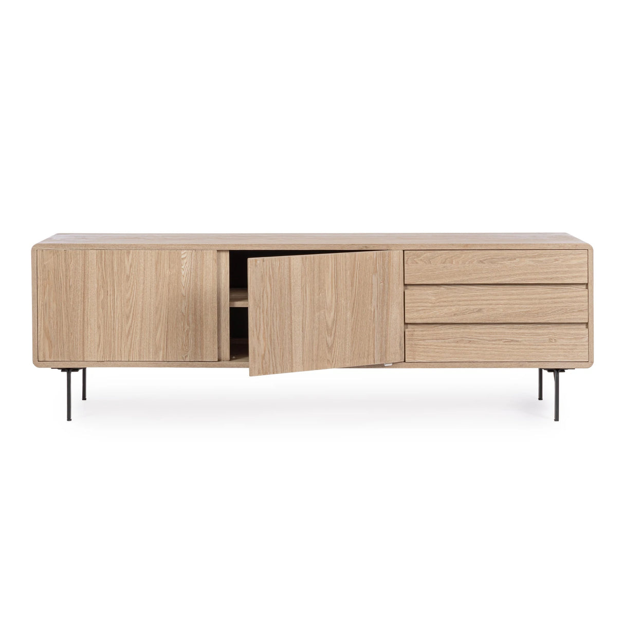 TV Sideboard mit 2 Türen und 3 Schubladen Widald Natur - ZEN ZONE Furniture