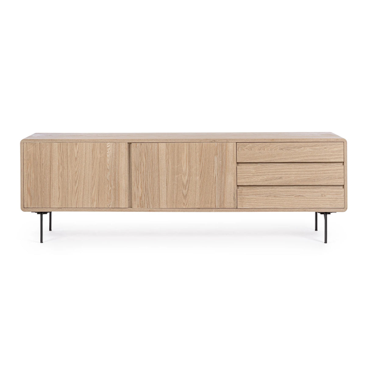 TV Sideboard mit 2 Türen und 3 Schubladen Widald Natur - ZEN ZONE Furniture