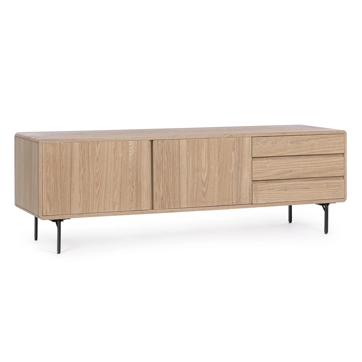 TV Sideboard mit 2 Türen und 3 Schubladen Widald Natur - ZEN ZONE Furniture