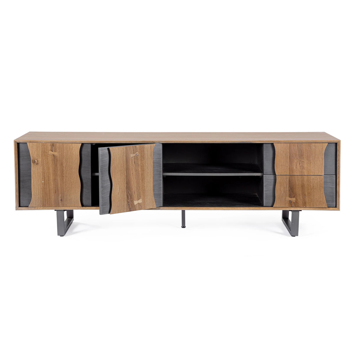 TV Sideboard mit 3 Türen und 2 Schubladen Garwood - ZEN ZONE Furniture