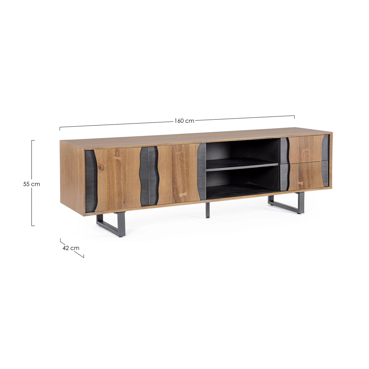 TV Sideboard mit 3 Türen und 2 Schubladen Garwood - ZEN ZONE Furniture